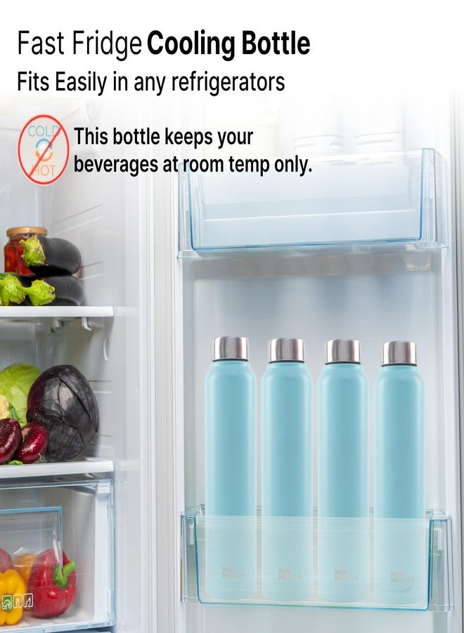 The Better Home زجاجة مياه من الفولاذ المقاوم للصدأ من ذا بيتر هوم، سعة 1 لتر | مانعة للتسرب، متينة ومقاومة للصدأ | زجاجات فولاذية غير سامة وخالية من مادة BPA، سعة 1 لتر فأكثر | زجاجة مياه صديقة للبيئة من الفولاذ المقاوم للصدأ (عبوة من قطعة واحدة) (أزرق) - Image 4